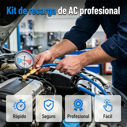 ⏳Oferta por tiempo limitado⏰ Manguera de carga de CA R134a con manómetro: herramienta universal y fácil de usar para proyectos de bricolaje 🔧