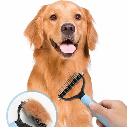 🐶【2 piezas】Cepillo Profesional Doble Cara para Perros y Gatos - Aseo, Desenredado y Masaje de Mascotas