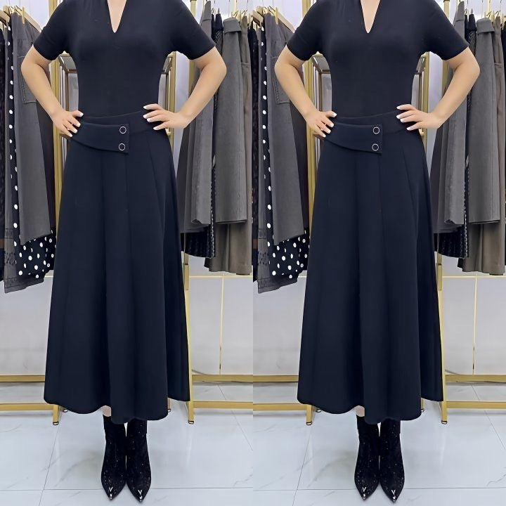 49%OFF👗🎀【S-4XL】Jesenná/zimná vlnená midi sukňa