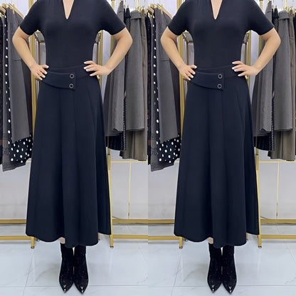 49%OFF👗🎀【S-4XL】Jesenná/zimná vlnená midi sukňa