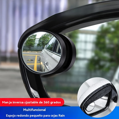 😍🚗【Compre 1 juego y obtenga 1 juego gratis】👍Espejo retrovisor de marcha atrás para automóvil Espejo redondo pequeño ajustable en 360 grados