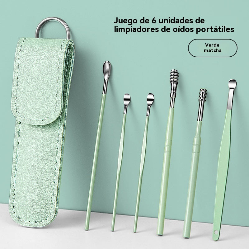 👂 Juego de 6 herramientas para eliminar cerumen con bolsa de almacenamiento | Kit completo para el cuidado auditivo | 🎁 Compra 1 y llévate 1 gratis