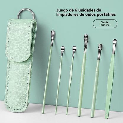 👂 Juego de 6 herramientas para eliminar cerumen con bolsa de almacenamiento | Kit completo para el cuidado auditivo | 🎁 Compra 1 y llévate 1 gratis