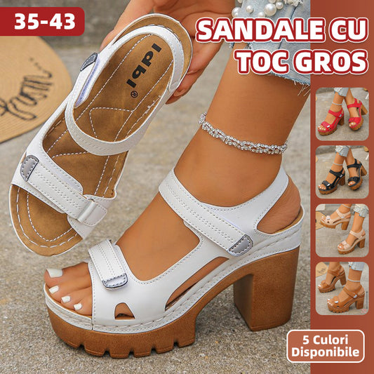 【35-43】🔥 Sandały na grubym obcasie z platformą —— ✅ Wyższe ✅ Stabilniejsze ✅ Modniejsze