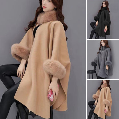 🔥💐【Размери S-5XL】2025 г.Нова дълга купчина от вълна + шал-пелерина