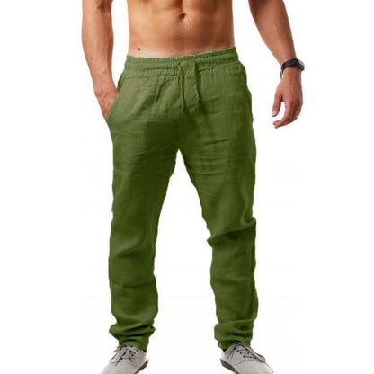 💥👖【S-4XL】 2026 nowe letnie męskie luźne, oddychające, codzienne spodnie sportowe wykonane z bawełny i lnu💨