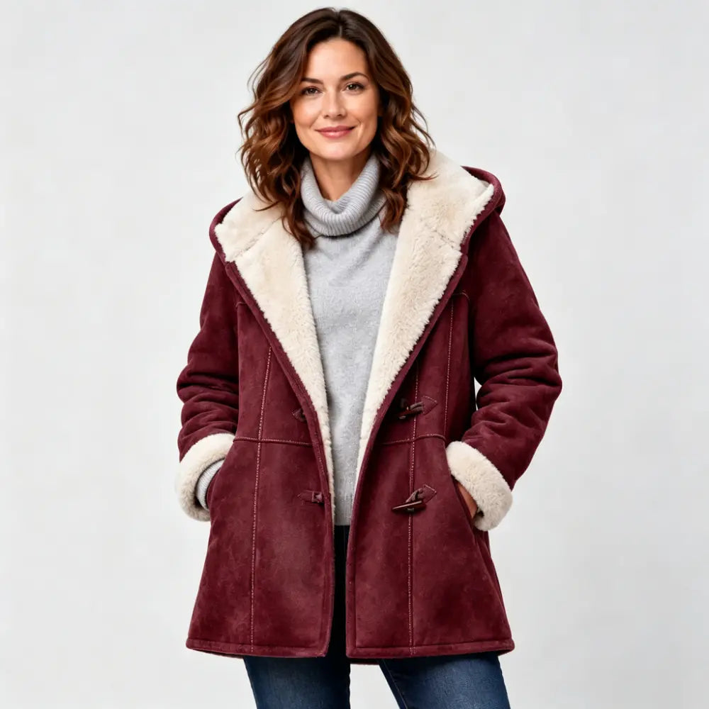 🐏🥼 50% RABATU 💖 Elegancki i ciepły płaszcz damski z imitacji zamszu, z polarową podszewką. Rozmiary S–5XL, idealny na zimę.