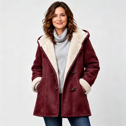 🐏🥼 50% RABATU 💖 Elegancki i ciepły płaszcz damski z imitacji zamszu, z polarową podszewką. Rozmiary S–5XL, idealny na zimę.
