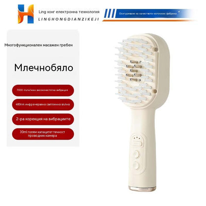 💆‍♀️Гребен за масаж на скалпа, многофункционален апликатор за етерични масла и устройство за растеж на косата