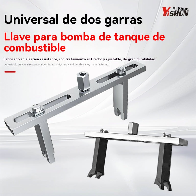 【🔥Venta caliente】Herramienta especial de desmontaje y montaje: Llave de doble garra para tapa de tanque de combustible