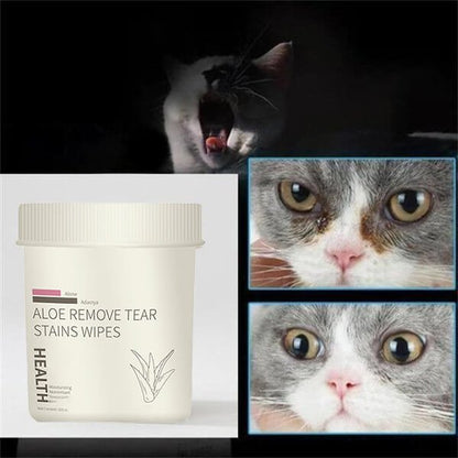 🐕🐈【¡50% de descuento!】Toallitas limpiadoras para manchas de ojos de mascotas 🔥Elimina manchas de lágrimas🔥