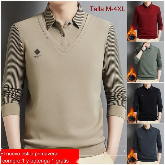 Top térmico todo en uno de dos piezas de cachemir premium para hombre