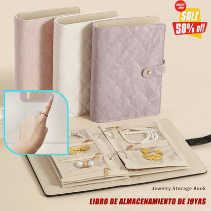 🔥 Ofertas Irresistibles -50% 🔥 Elegante bolso organizador de joyas portátil con estampado de cuadros.