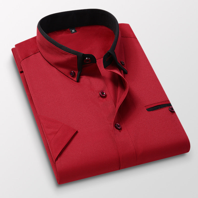 Плащане при доставка🎉【M-5XL】🔥👔 Нова дишаща мъжка бизнес риза в ежедневен стил