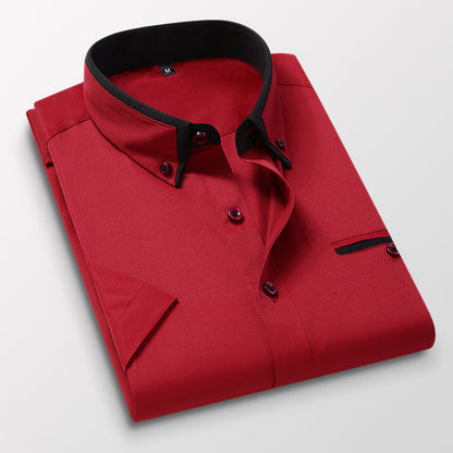 Плащане при доставка🎉【M-5XL】🔥👔 Нова дишаща мъжка бизнес риза в ежедневен стил