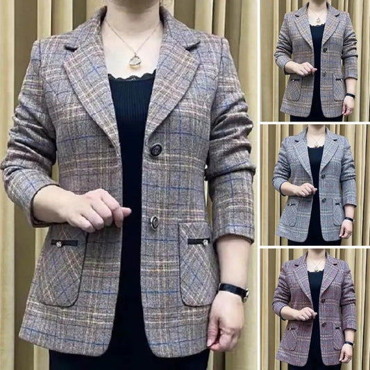 ✨🧥【M-4XL】Nueva chaqueta de traje de mujer con solapa para otoño e invierno