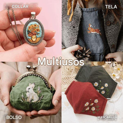 🌸🌸【17 PCS】Juego de herramientas de bordado y tejido para bricolaje