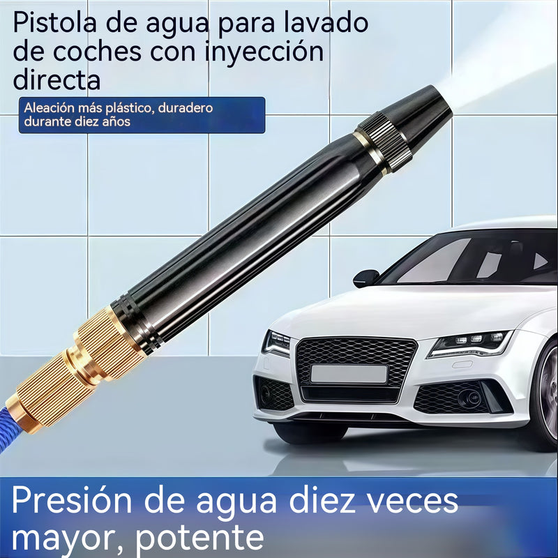 🚿 🔥¡Último día de la oferta especial! 🔥💧 Pistola de agua a alta presión: para lavar coches, jardinería, 10 veces más presión, múltiples funciones ⚡