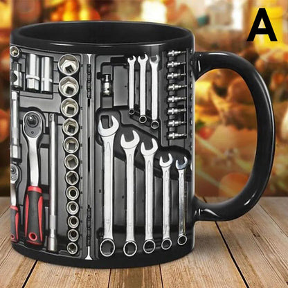 🛠️☕Уникален 3D комплект инструменти за механик - чаша за кафе