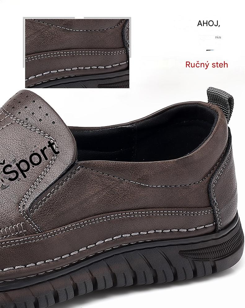 👞💥【Obmedzená akcia 50%】【39-44】Pánske športové topánky 2025, vyrobené z pravej kože, s mäkkou podrážkou, protišmykovým a priedušným dizajnom.