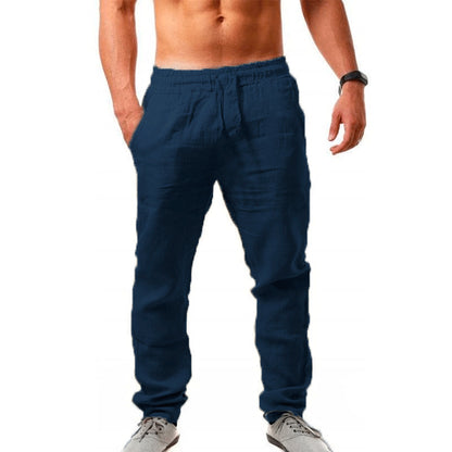💥👖【S-4XL】 2026 nowe letnie męskie luźne, oddychające, codzienne spodnie sportowe wykonane z bawełny i lnu💨