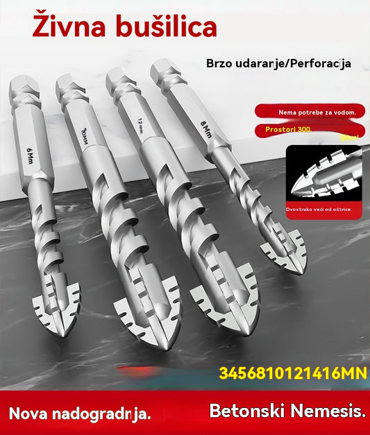 🥇【3+4+5+6+8+10+12 mm】Sedma generacija ekscentričnog svrdla od supertvrdog volfram čelika s nazubljenim rubom