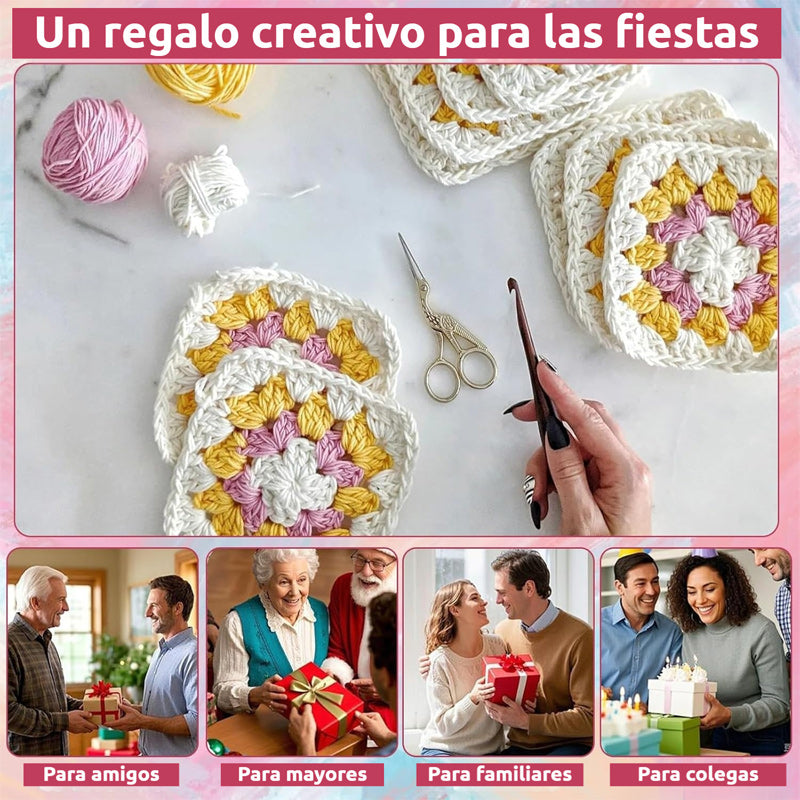 🔥¡50% de descuento!🔥🧩🧷【50 diseños únicos】Juego de tarjetas de crochet