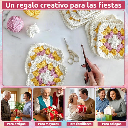🔥¡50% de descuento!🔥🧩🧷【50 diseños únicos】Juego de tarjetas de crochet