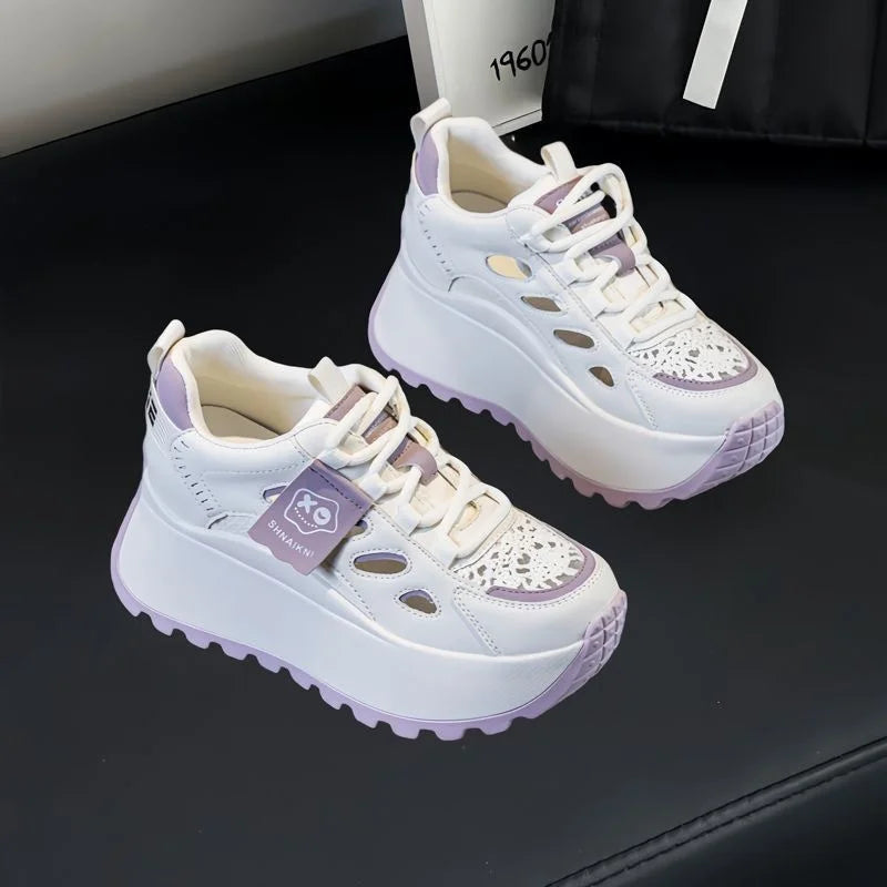 Плащане при доставка👟Ежедневни летни обувки с дишащ перфориран дизайн и дебела подметка - стилни, дишащи и супер удобни.