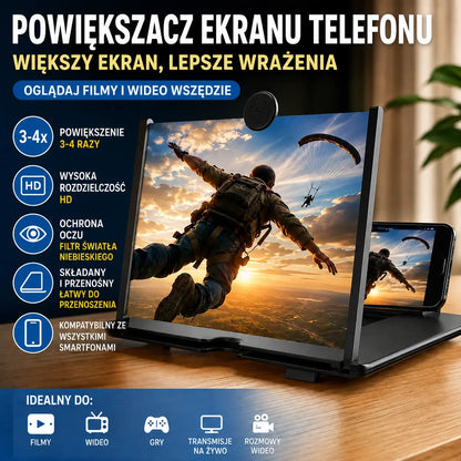 Przenośna lupa powiększająca ekran telefonu komórkowego
