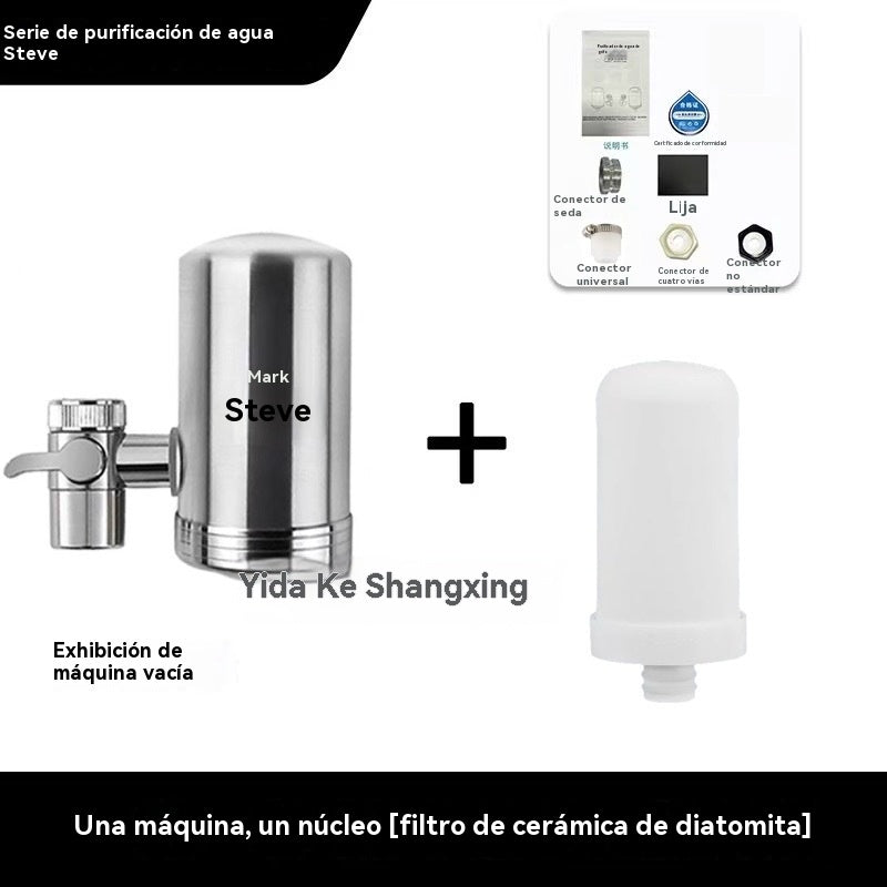 🔥【¡Nuevo para 2026!】🏆Purificador de agua para grifos domésticos de acero inoxidable sin instalació