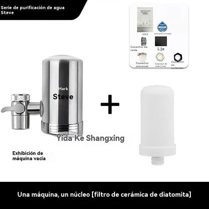 🔥【¡Nuevo para 2026!】🏆Purificador de agua para grifos domésticos de acero inoxidable sin instalació