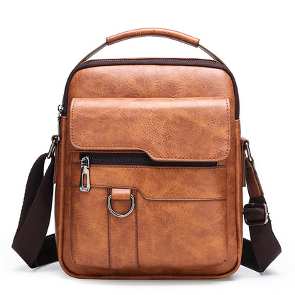 【Wersja premium z prawdziwej skóry】Duża, casualowa torba męska na ramię w stylu vintage