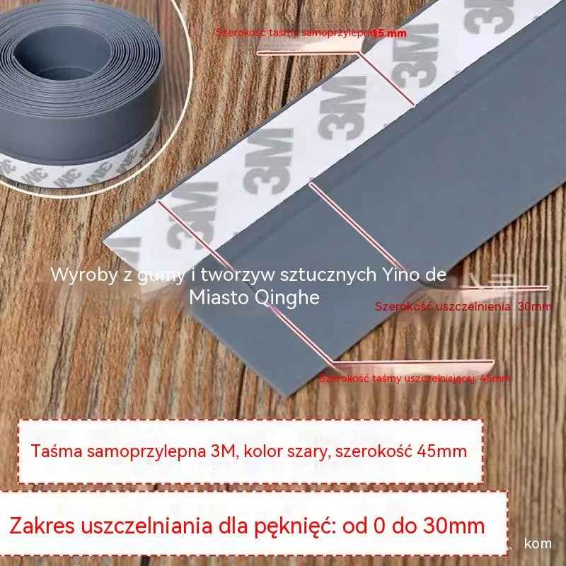Uszczelka dolna drzwi z PVC – pyłoszczelna i chroniąca przed przeciągami