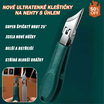 【Sada 3 kusov】✂️💅 Nové extra tenké zahnuté nožnice na nechty pre domácu manikúru