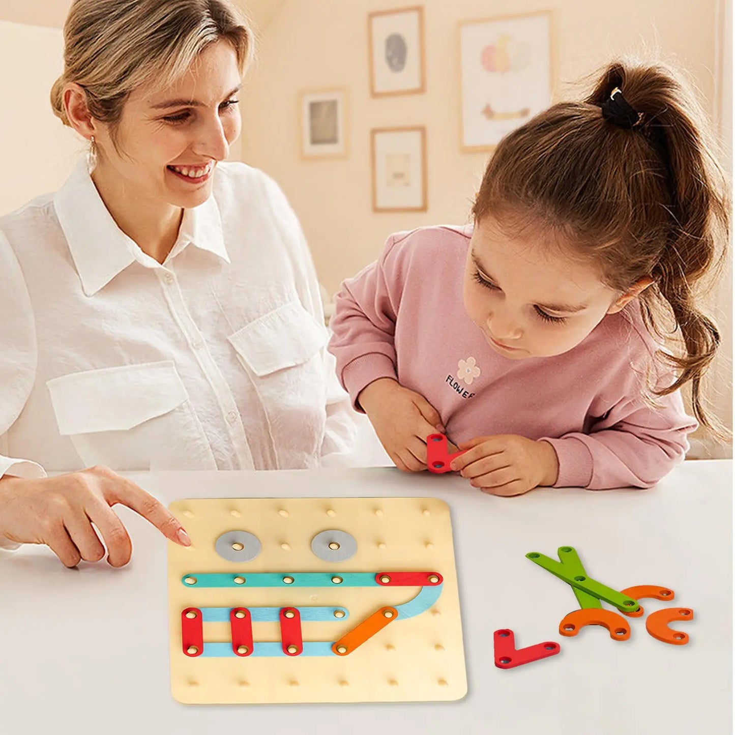 Montessori – edukacyjna układanka z literami, cyframi i kształtami dla dzieci