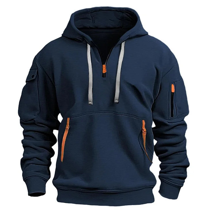 🧥🔥😎【S-5XL】Sudadera deportiva para hombre con cremallera y muchos bolsillos”