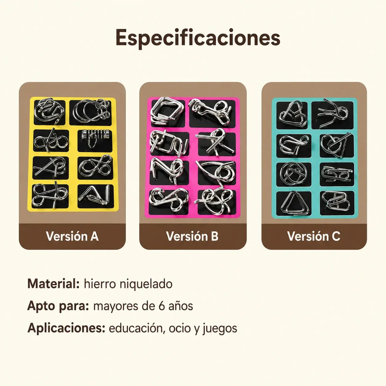 【Juego de 3】Juguetes que mejoran la inteligencia y las capacidades cognitivas de los niños