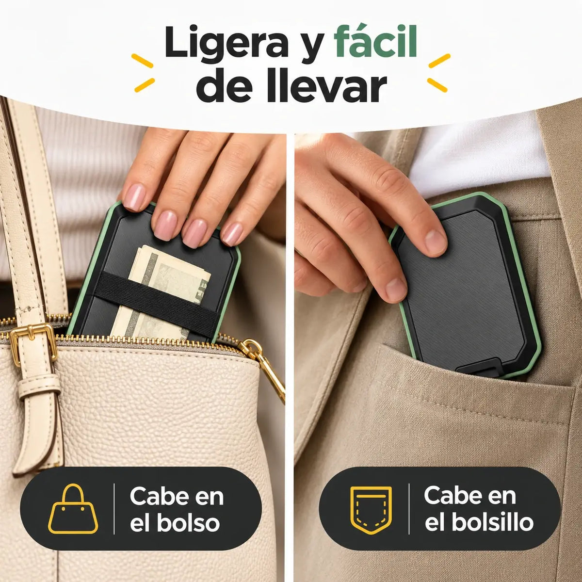🔥Cartera inteligente antirrobo RFID: diseño elegante, ligero y seguro para tus tarjetas y efectivo