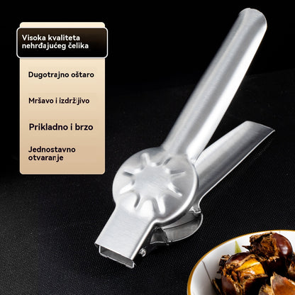 🌰【Vruća prodaja】🔥 Kućna kopča za otvaranje kestena, lako se otvara jednim dodirom bez ozljeđivanja ruku!