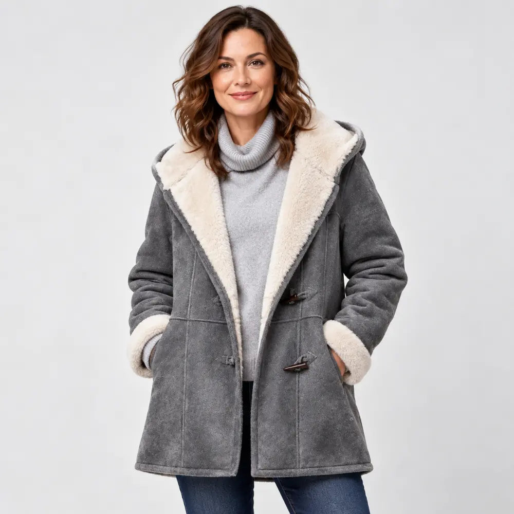 🐏🥼 50% RABATU 💖 Elegancki i ciepły płaszcz damski z imitacji zamszu, z polarową podszewką. Rozmiary S–5XL, idealny na zimę.