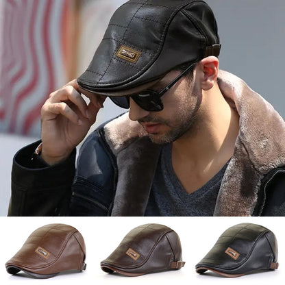 👜🔥Pánska prémiová kožená retro baretka z roku 2025, super jednoduchá na používanie, veľmi praktická