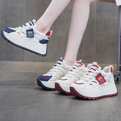 👟✨【+5 см височина】Ежедневни спортни маратонки с дебела подметка – модерни, удобни и лесни за съчетаване 💫