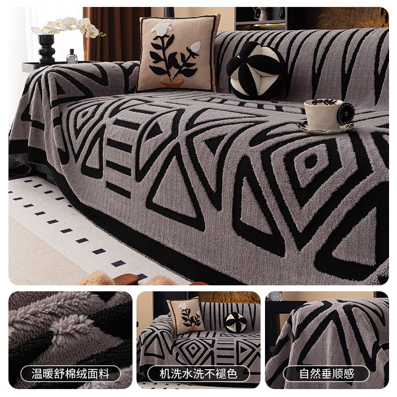 🛋️Oferta anticipada 2026🎉 funda de sofá suave y antideslizante de felpa🍂【180*130cm】