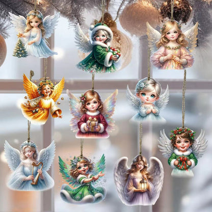 🎁✨【Pakiranje od 20】Novi slatki božićni ukras s anđelicom, drvena figurica anđela, ukras za dom