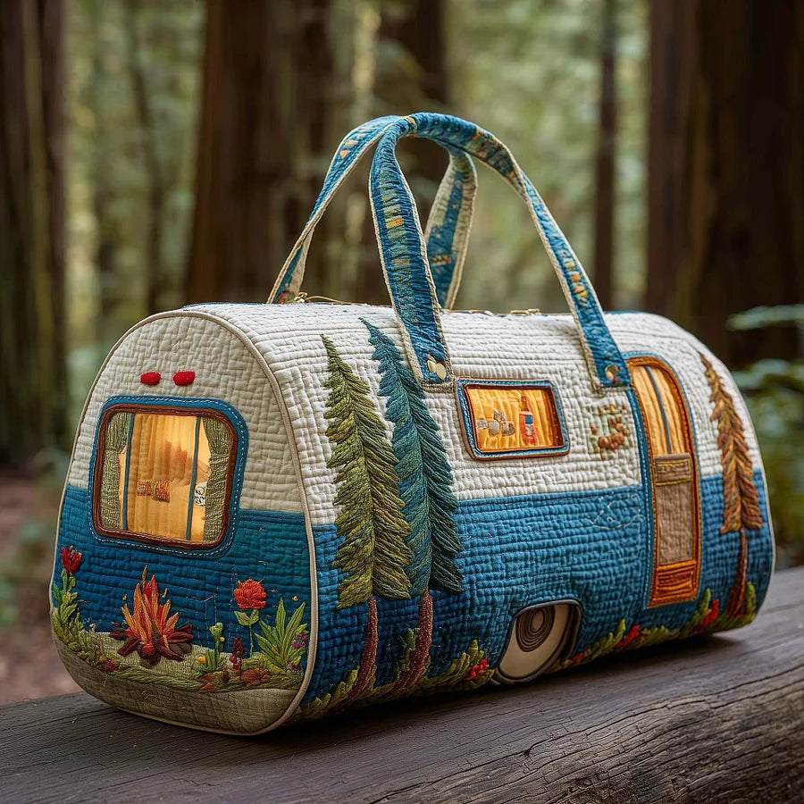 Bolsa de viaje acolchada Hippie Van【(18x9x9) pulgadas】