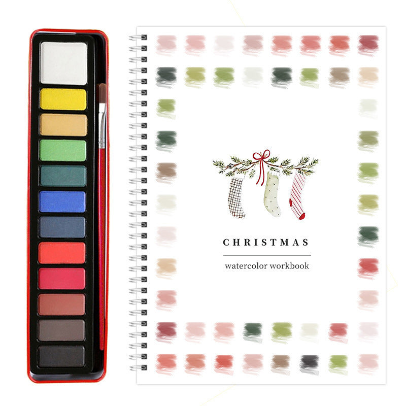 ✨【¡50% de descuento!】🎨 El juego completo de libros de pintura en acuarela incluye pinturas de acuarela y pinceles gratis