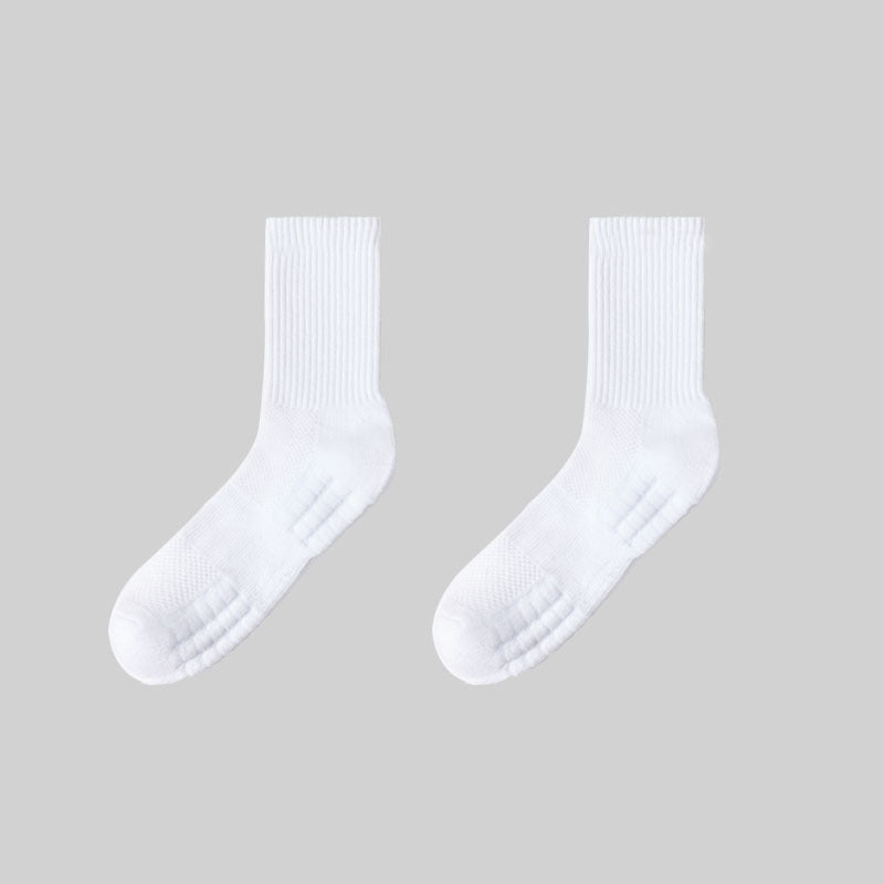 😍🧦【10 чифта】Мъжки дълги спортни чорапи, отвеждащи потта, абсорбиращи ударите, защитаващи петата, устойчиви на миризми, дишащи, подходящи за баскетбол и ежедневни спортове.