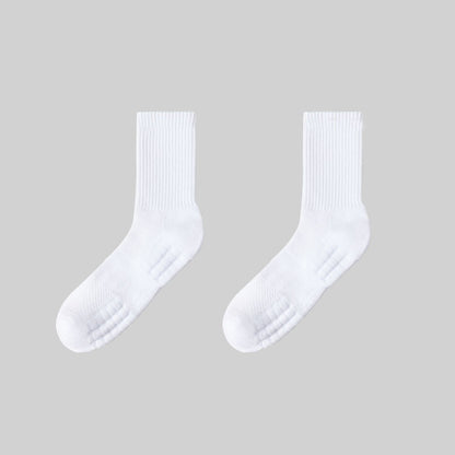 😍🧦【10 чифта】Мъжки дълги спортни чорапи, отвеждащи потта, абсорбиращи ударите, защитаващи петата, устойчиви на миризми, дишащи, подходящи за баскетбол и ежедневни спортове.