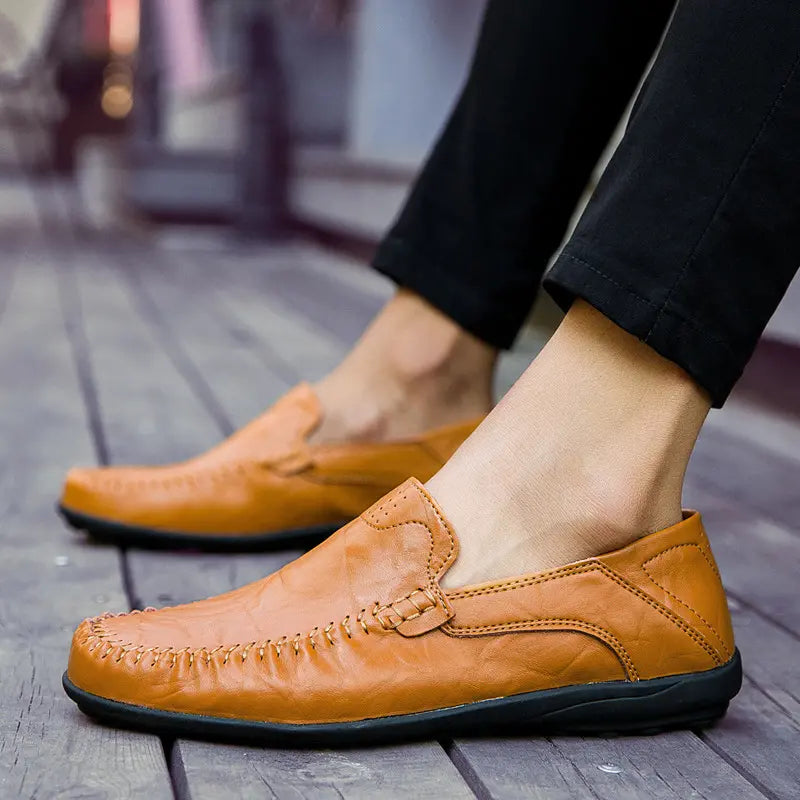 2026 Nowe modne skórzane buty na co dzień dla mężczyzn